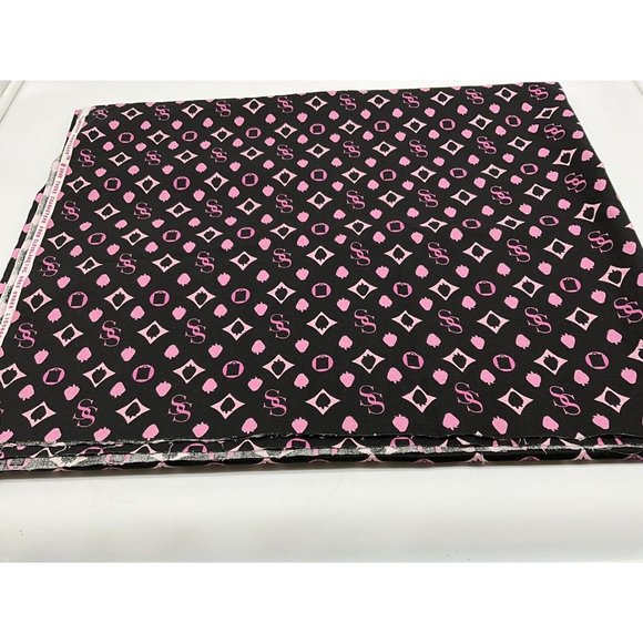 FABRIC - Strawberry Shortcake Black Quilt Cotton Fabric 2 Yards By Spectrix  NEW - Picture 11 of 11